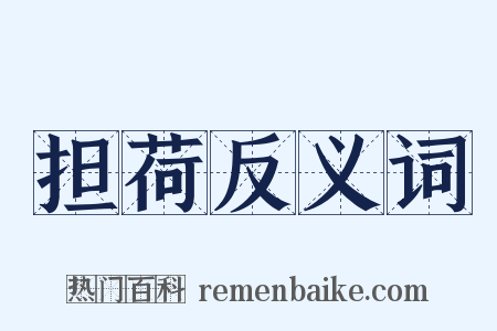 担荷反义词是什么意思的图片